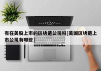 有在美股上市的区块链公司吗[美国区块链上市公司有哪些]